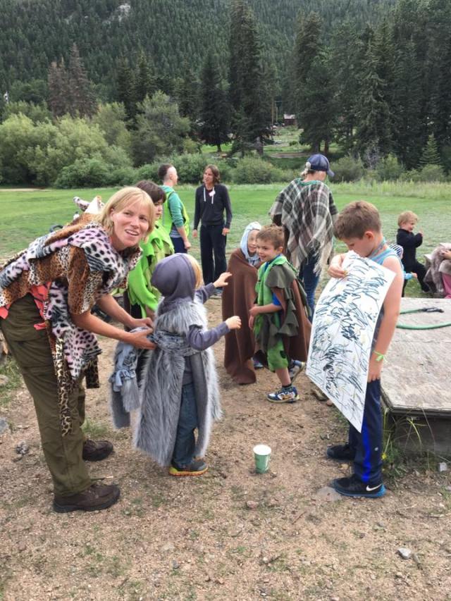 Kai and the kids at TYES camp