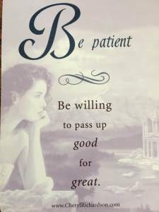 Be Patient
